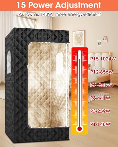 MQFORU Portable Sauna Box, XL Steam Sauna Tent with 3L 1200W Steamer and Large Chair, Personal Home Spa Room, Sauna Sweat Tent for Boost Health and Recovery - Image 4