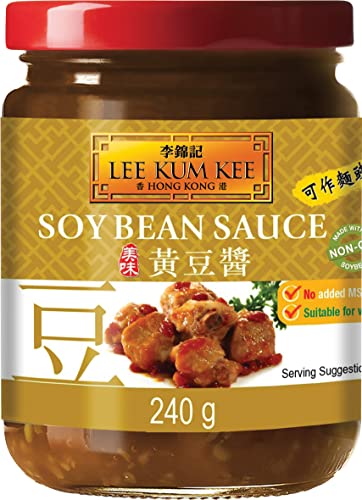 LKK Yellow Bean Sauce 240g | Authentic Chinese Fermented Whole Soybean Paste for Stir-Fries, Marinades & Dipping | Vegan | No Added MSG | Not Gluten Free