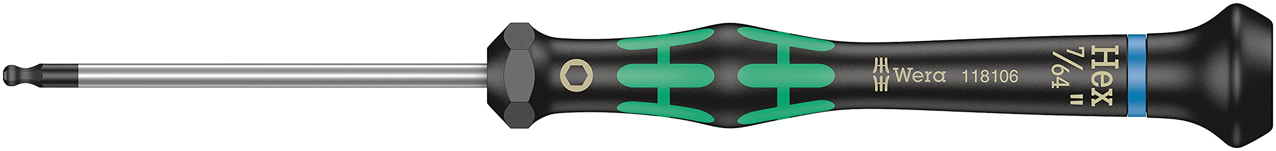 Wera Silver 05118106001 7/64 X 60 Mm 2052 Ball Head Screwdriver Size 7