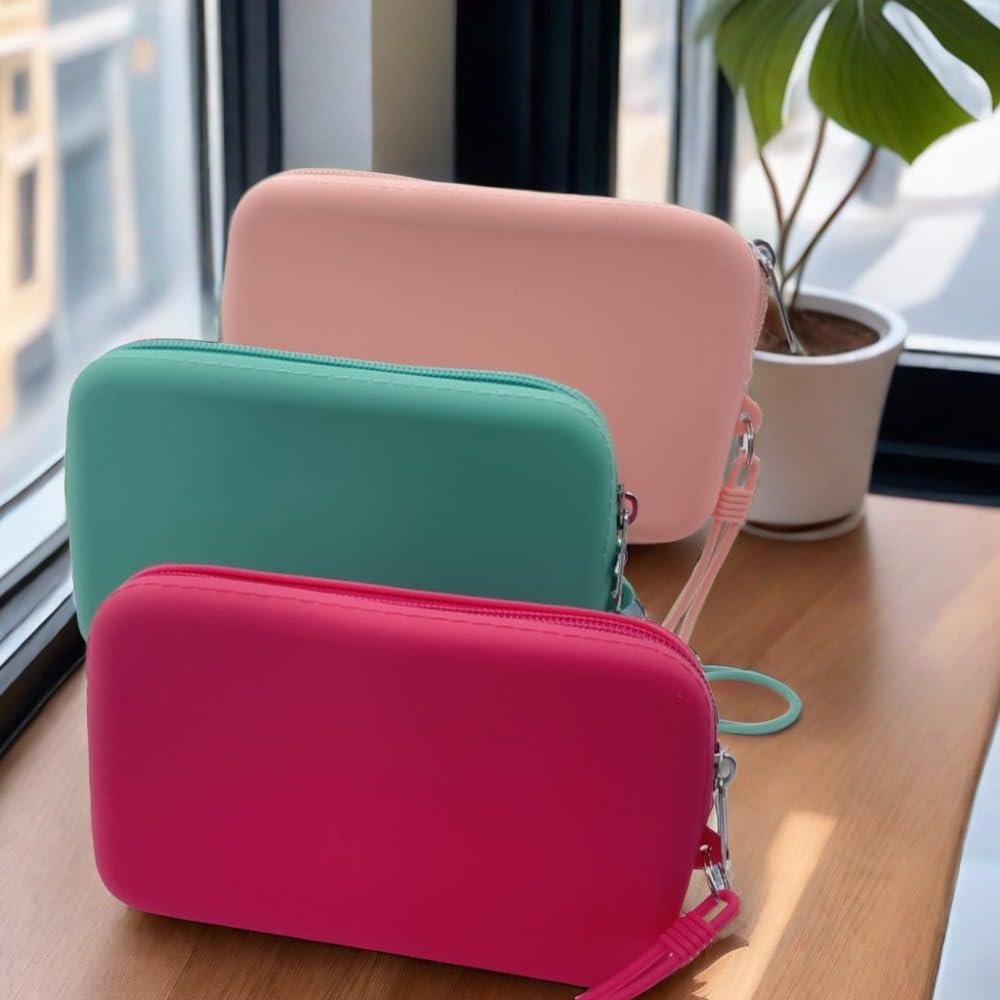 Neceser Rectangular para Maquillaje, Monedero pequeño para Mujer.