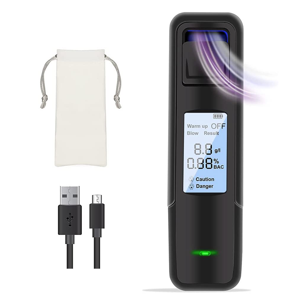 ZORBES® Alcohol Tester Breath Analyzer Alcohol Meter NonContact USB