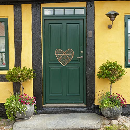 Heart Shape Grapevine Wreath 1Pc 30Cm Rustic Vine Wreath Handmade Rattan Wreath Wall Door Hanging Wreath Pendant For Home Christmas Decorations #TOP1