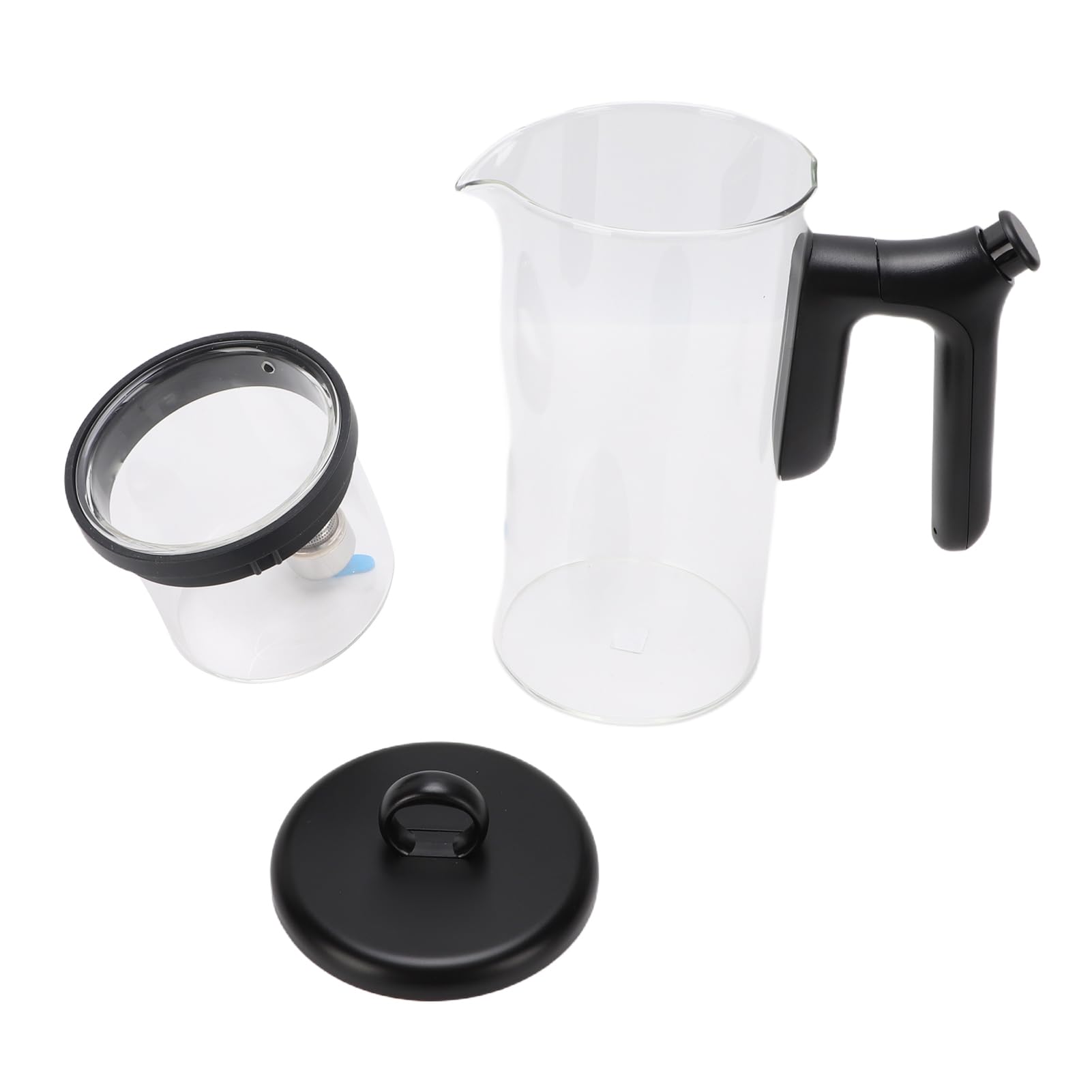 Teekanne aus Glas mit Innenkammer, Bewahrt den Natürlichen Geschmack, Magnetischer Niederdrückmechanismus Trennt Wasser und Blätter für Schwarzen Grünen Oolong-Tee