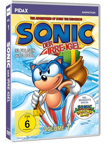 Sonic der irre Igel (Volume 1) Kult Animation-Serie mit 33 Folgen (Sonic-Klassiker) Die Zeichentrickserie voller Tempo, Chaos & Nostalgie [3 DVDs]