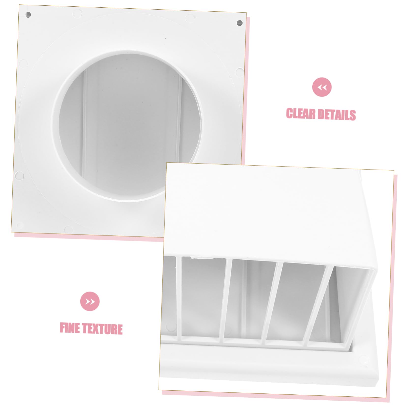 Operitacx 3 Pièces Couvercle de Ventilation pour Climatisation Échappement Carrée Protection les Débris Installation Facile Compatible avec Systèmes de Climatisation Divers