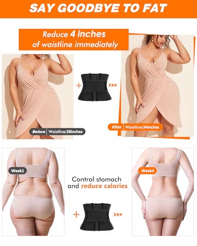 Image of Women Waist Trainer Cincher 3 Straps Tummy Control Body Shaper