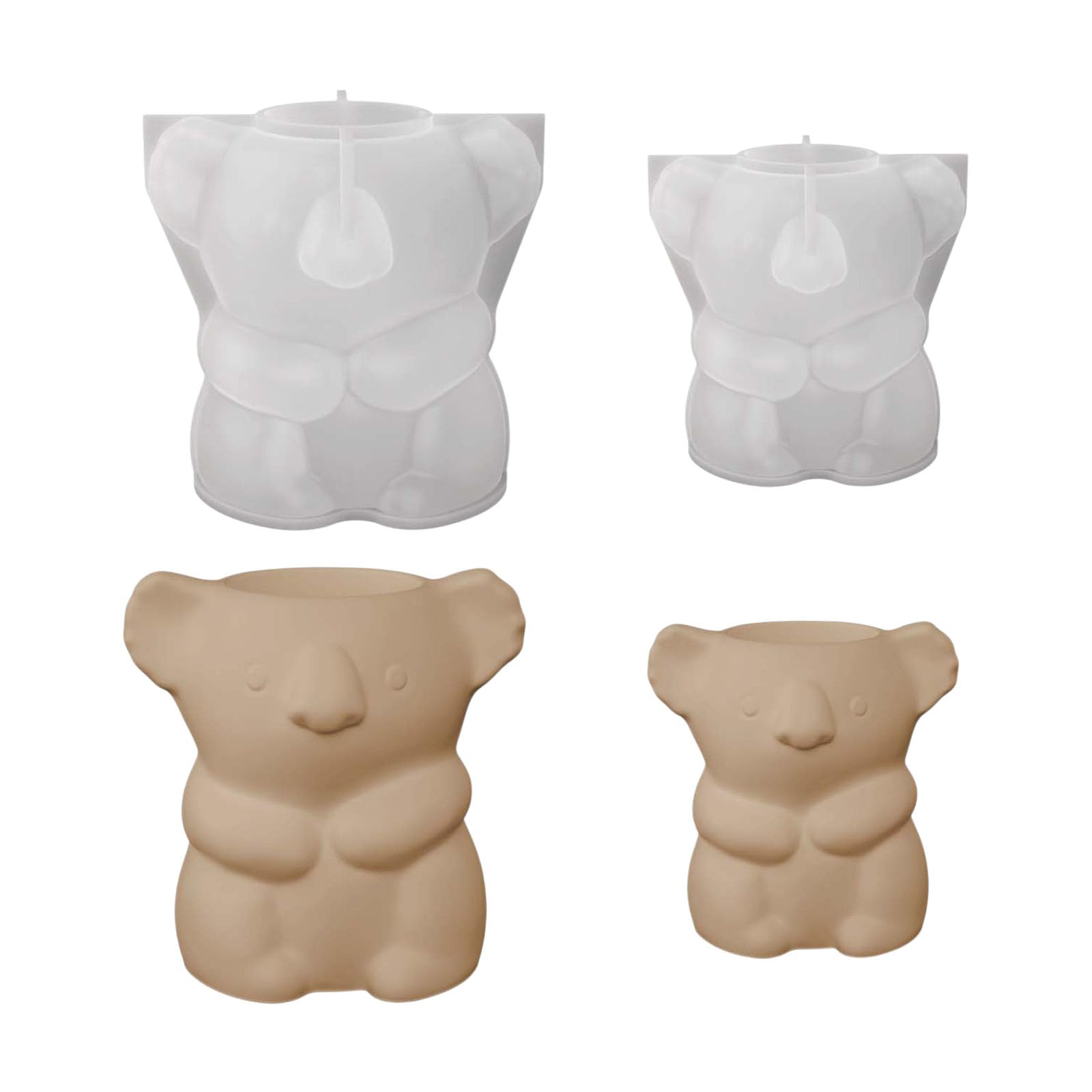 Avejjbaey Sturdy Silicone Koala Planter Ideal for Resin Casting and Creative Projects Flower Planter