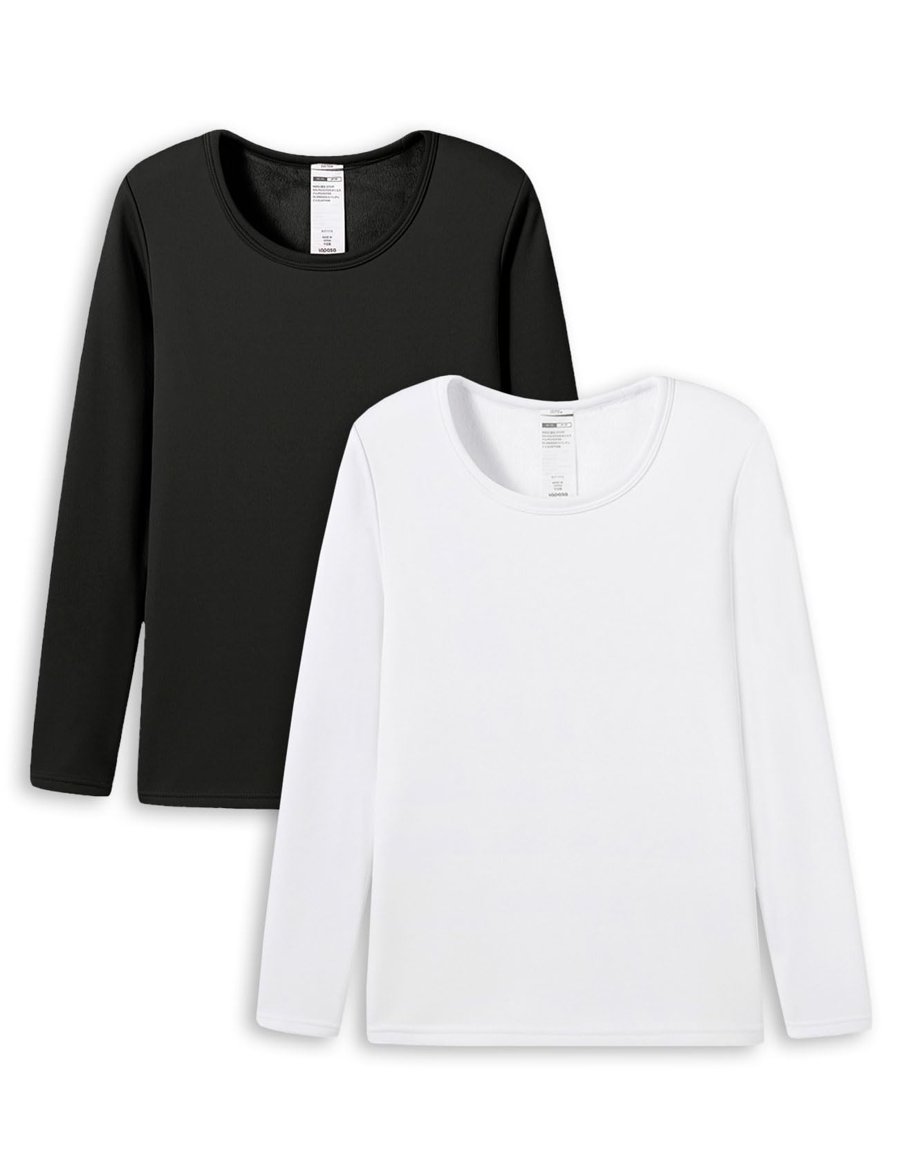 LAPASA Pacco da 2 o 1 Maglia Termica Donna Manica Lunga Fodera in Micro Pile - Pigiama Abbigliamento Intimo Canottiera Calda Elegante Elastica Traspirante Sportiva L15/L39/L42
