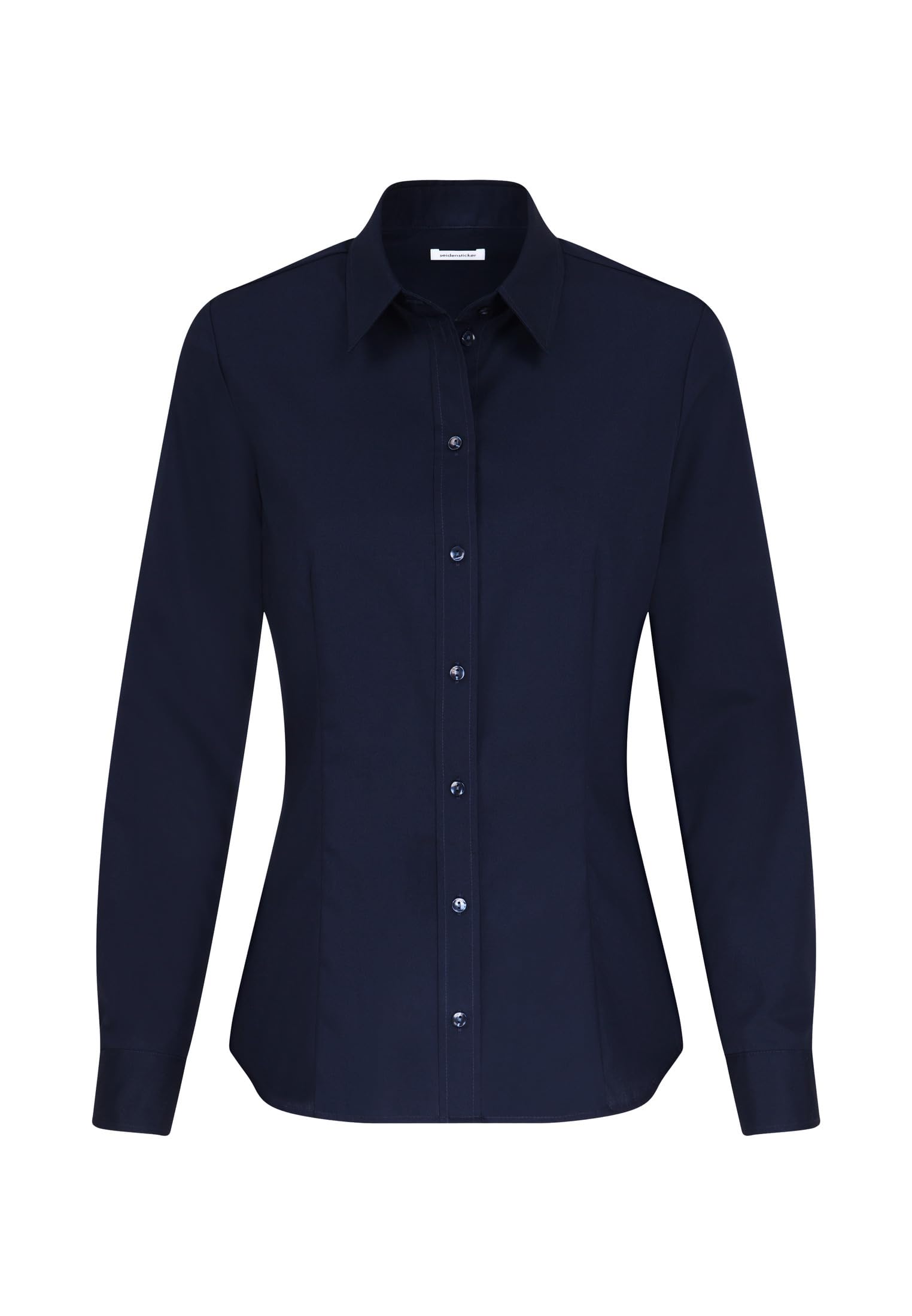 Seidensticker Damen Bluse - City Bluse - Hemdbluse - Regular Fit - Langarm - Uni - 100% Baumwolle