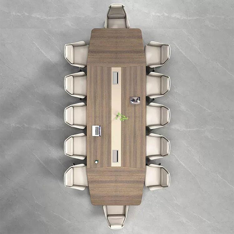 Image of Premium Conference Meeting Table for Office Boardroom Corporate Workspace, Training Rooms Professional Business Furniture (MCT-068 MDFL L8W4)
