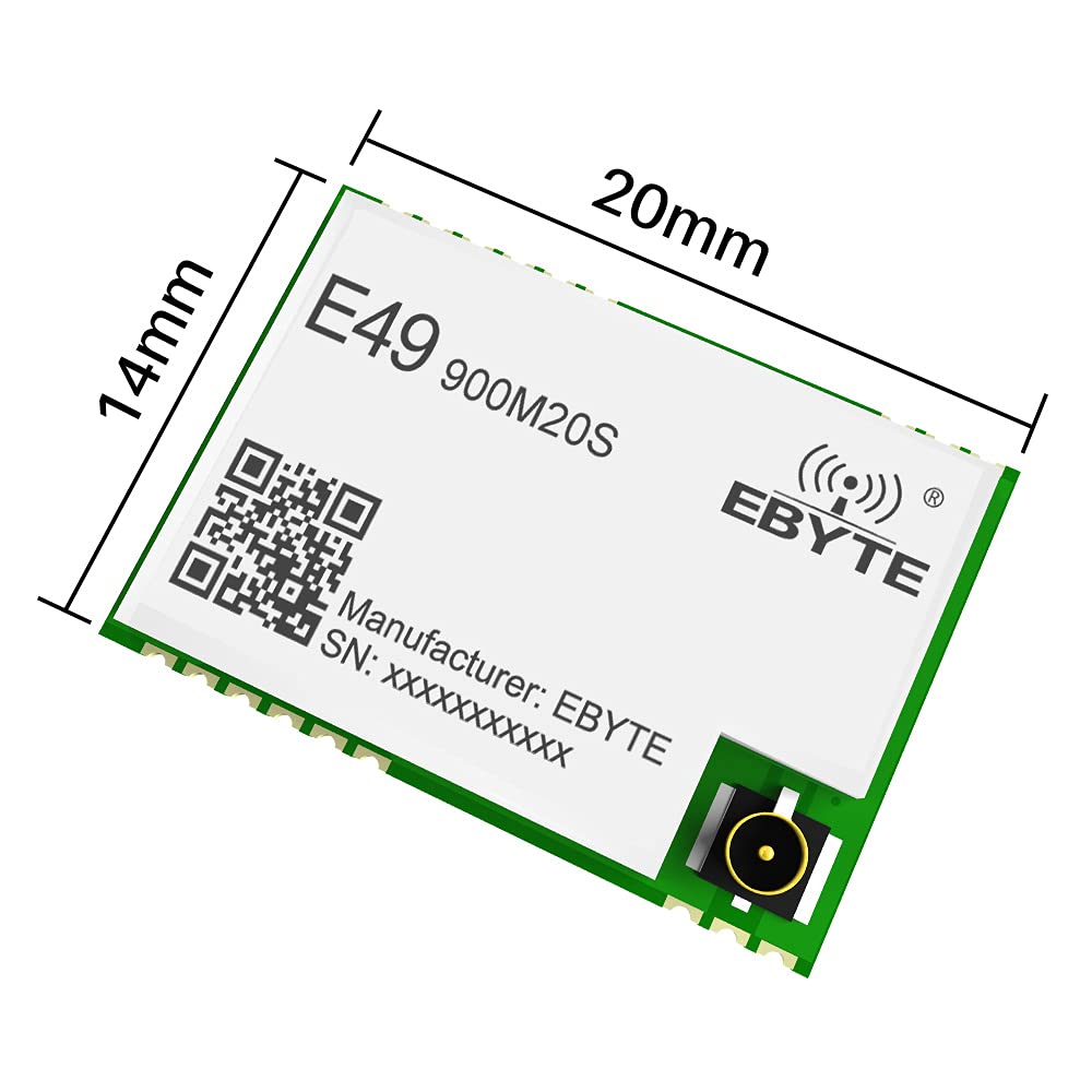 CMT2300A 868MHz 915MHz SMD Wireless Module SPI 20dBm Antenna Interface IPEX/Stamp Hole Distance 3KM E49-900M20S for Smart Home Security UAV Remote Control Surveillance Medical Antomobile Industry