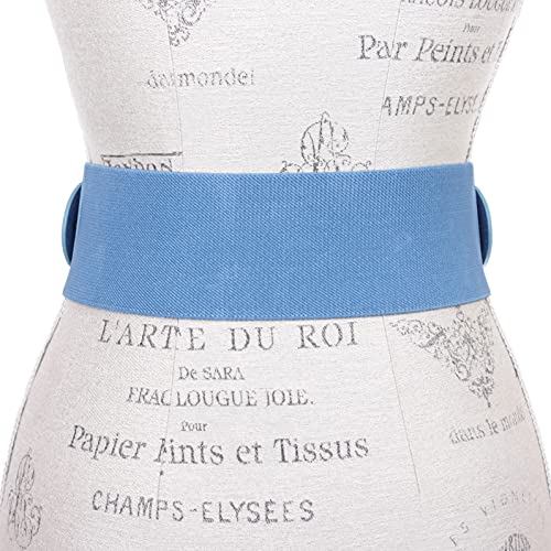 Women's 3" Wide High Waist Braided Fashion Stretch Belt3