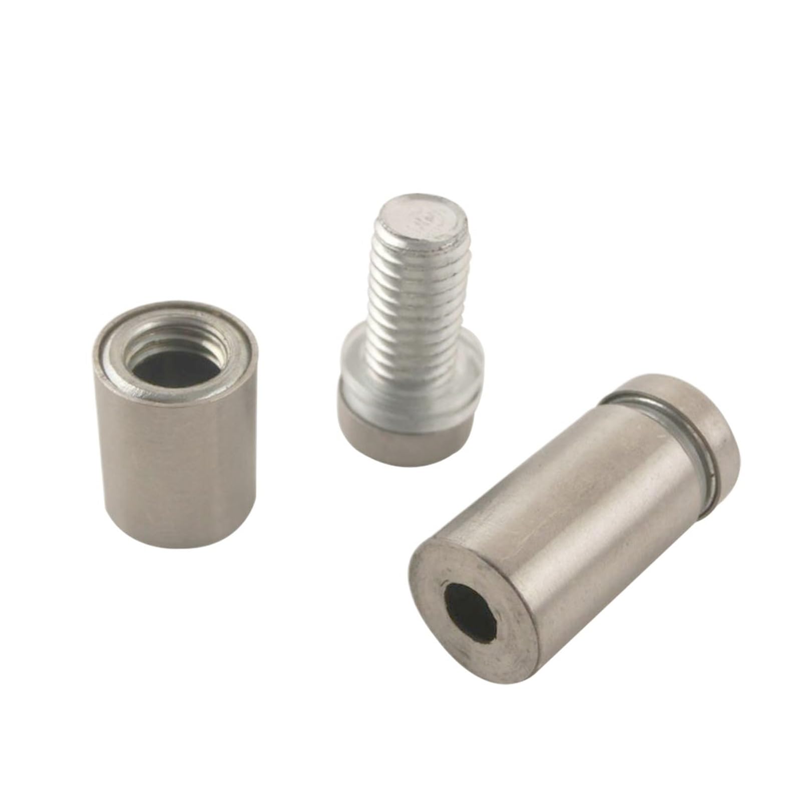 Fijaciones para separadores， 30 tornillos de acero inoxidable for publicidad, 12 x 22 mm, tornillos de acero inoxidable for separadores de carteles, adecuados for fijaciones de separadores for cartele