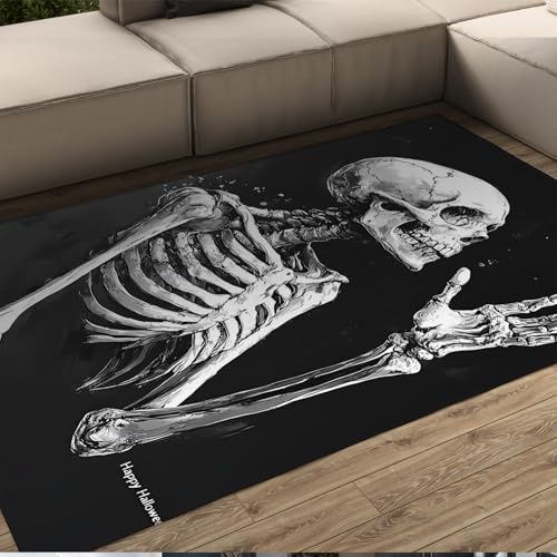 Tapis de cuisine crâne gothique antidérapant pour entrée et salon - 2