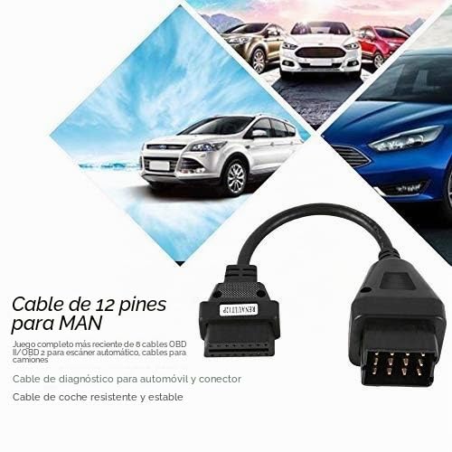 Nikou 8pcs / Pack Cable de diagnóstico del Coche - Cables de Coche para OBD2 Herramienta de diagnóstico de los Coches OBDII Conecte el Adaptador de Cable