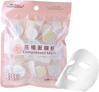 minkissy 20 Peças Máscara Facial Descartável Máscara Facial Descartável Máscara Comprimida Máscara Facial Descartável Para Cuidados Com A Feminina Folha Máscara Facial