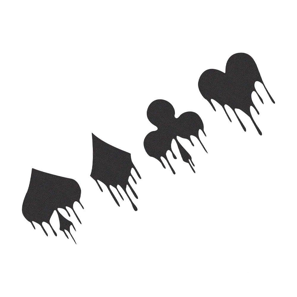 Auto Accessory Fashion Classic Modern Poker Pattern Decals Motorcycle Car Sticker Casino Poker Games(Carbon Fiber,2 Set)