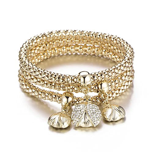 Bracelets femmes anti-ternissement : lot de 3 bijoux en cristal et charms animaux tendance