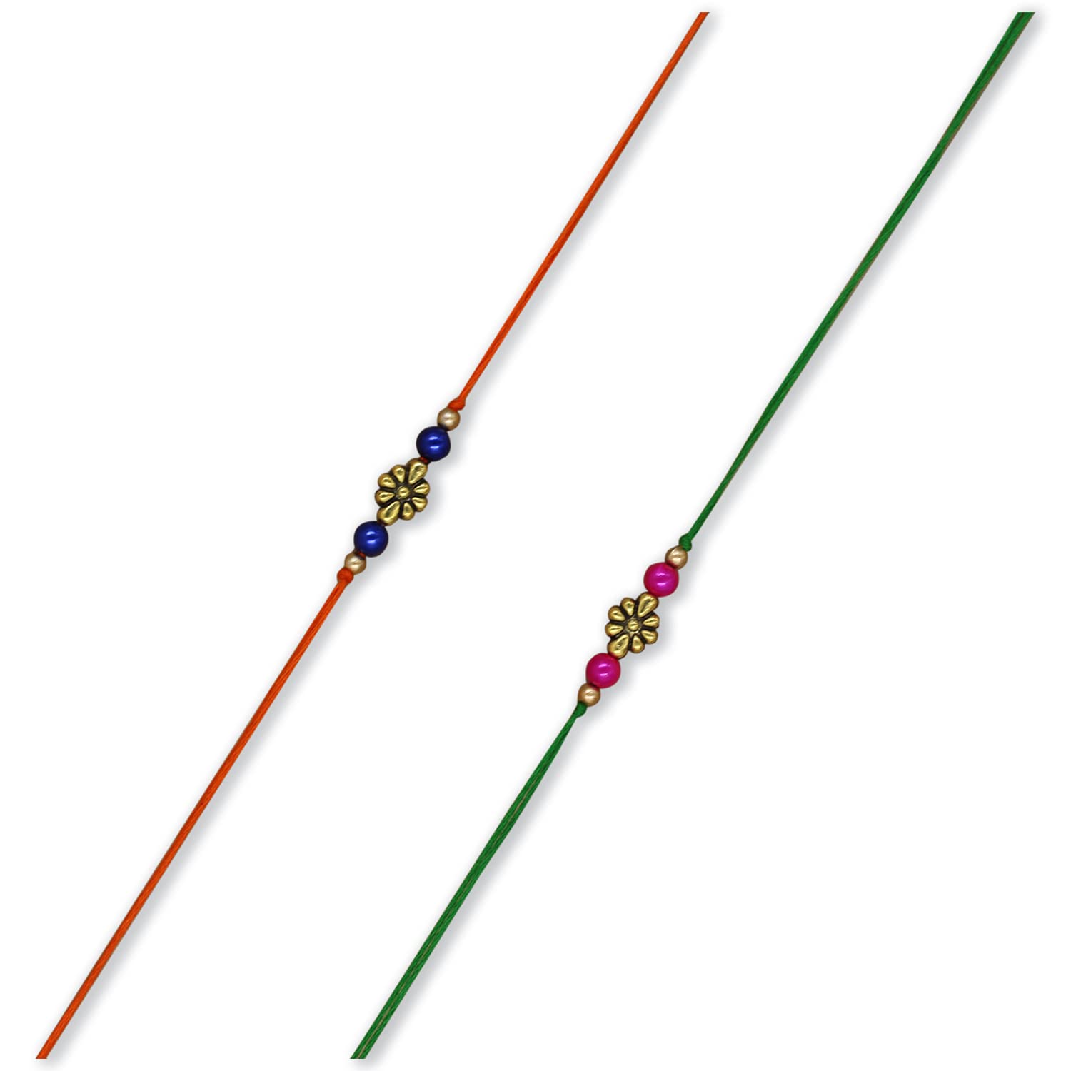 Prapti Handicrafts Handmade Multicolour Metal Beads rakhis for Brothers in Combo of 2 (B099WH215V) Amazon Price History, Amazon Price Tracker