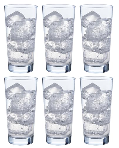 ???????? Toyo Sasaki Glass 00535 Tumbler Glass, Tumbler, 15.2 fl oz (435 ml), Set of 6, Long, Made in Japan, Dishwasher Safe, Beer Glass, Highball Glass, Glass Cup
