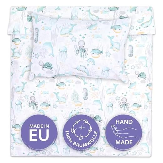 Totsy Baby Juego de Cama para bebé 100 x 135 cm - Juego de Cama Infantil con Almohada 40x60 y edredón Animales acuáticos