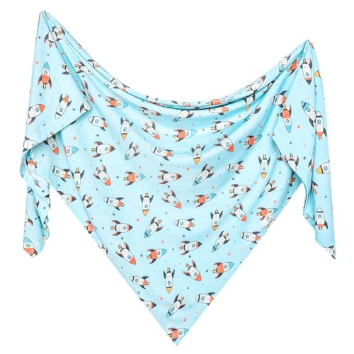 Image of Copper Pearl Swaddle Blankets for Newborns | Soft Stretchy Receiving Blankets for Boys and Girls | Large 46 x 46 Inch Baby Blankets | Lightweight and Breathable Swaddles |Rocketeer Bamboo Swaddle