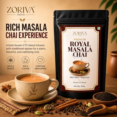 Image of ZORIVA रॉयल मसाला चाय 500 G (250g x 2) | Premium Assam CTC Tea | Strong Kadak Taste