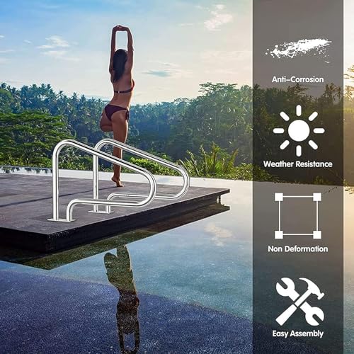Barandal para piscina de acero inoxidable miniatura 5
