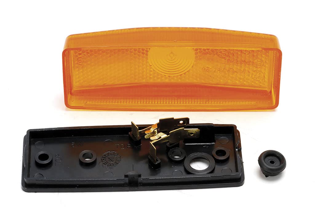 OROK - Feu de position orange pour remorque/Feu de gabarit orange - A fixer - Ampoule témoin T10/5W non fournie - Dimensions : 110 x 24 x 42mm - Entraxe : 45mm - Feu de position fourgon (Lot de 4)