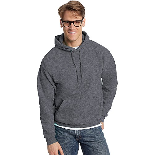Hanes Comfort EcoSmart Pullover Hoodie Sweatshirt_Charcoal Heathe...