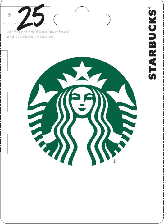 Starbucks Physical Gift Card - $25