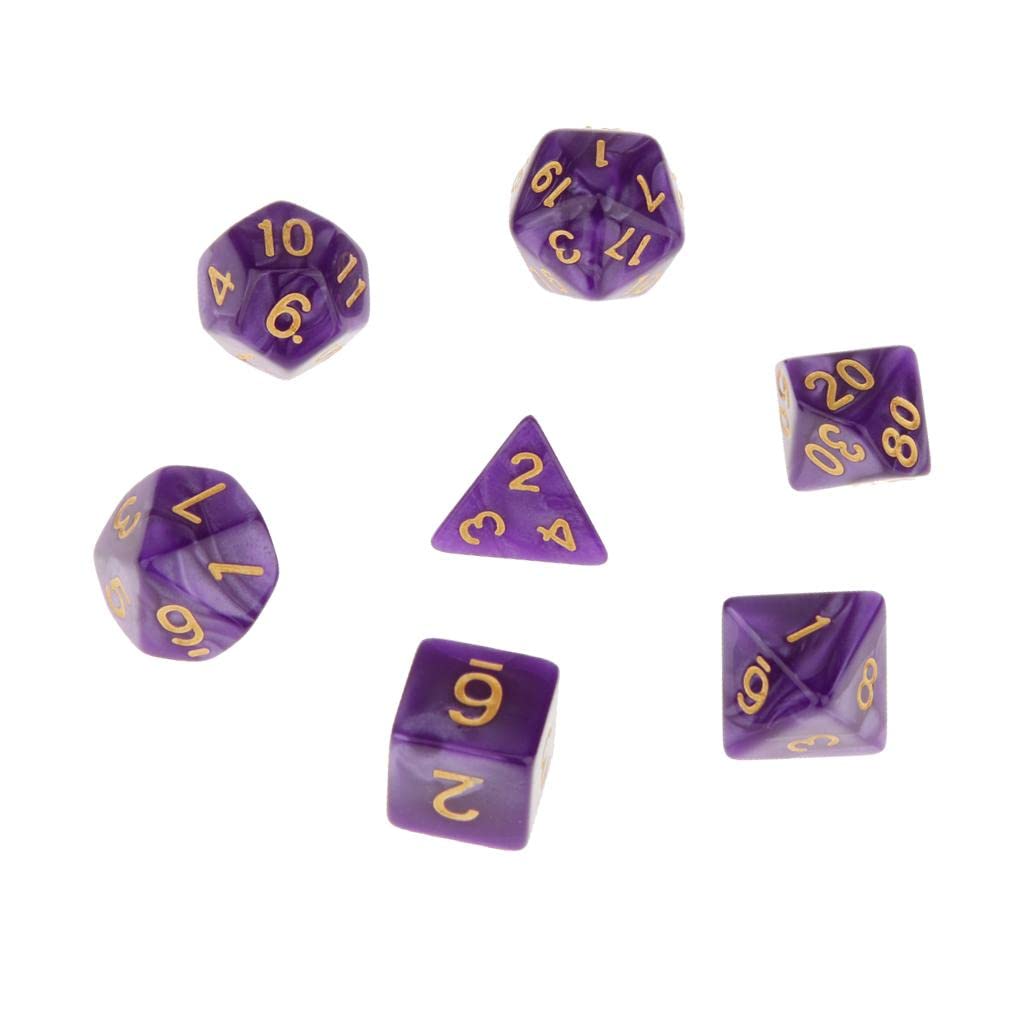 CLUB BOLLYWOOD® 7X Polyhedral Dice 16mm for Dungeons and Dragons DND MTG Table Games Purple|Toys & Hobbies | Games | Role Playing Games |7 Pieces Polyhedral Dices