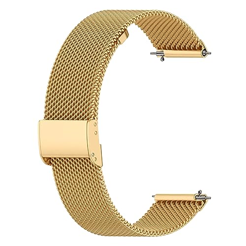 Image of ACM Watch Strap 20mm compatible with Compaq Q Watch Smartwatch | Steel Metal Adjustable Belt Chain Band