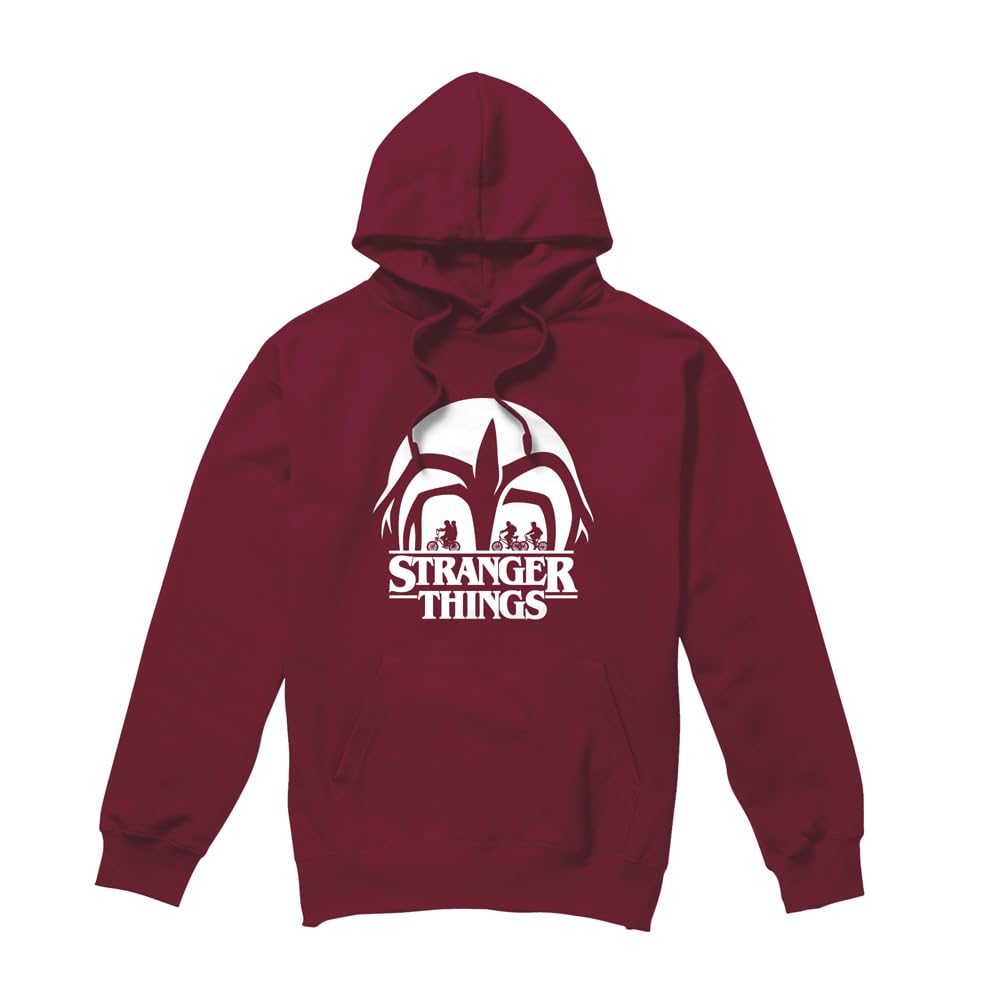Stranger Things Men's Mindflayer Silhouette Hoddie - Burgundy - L