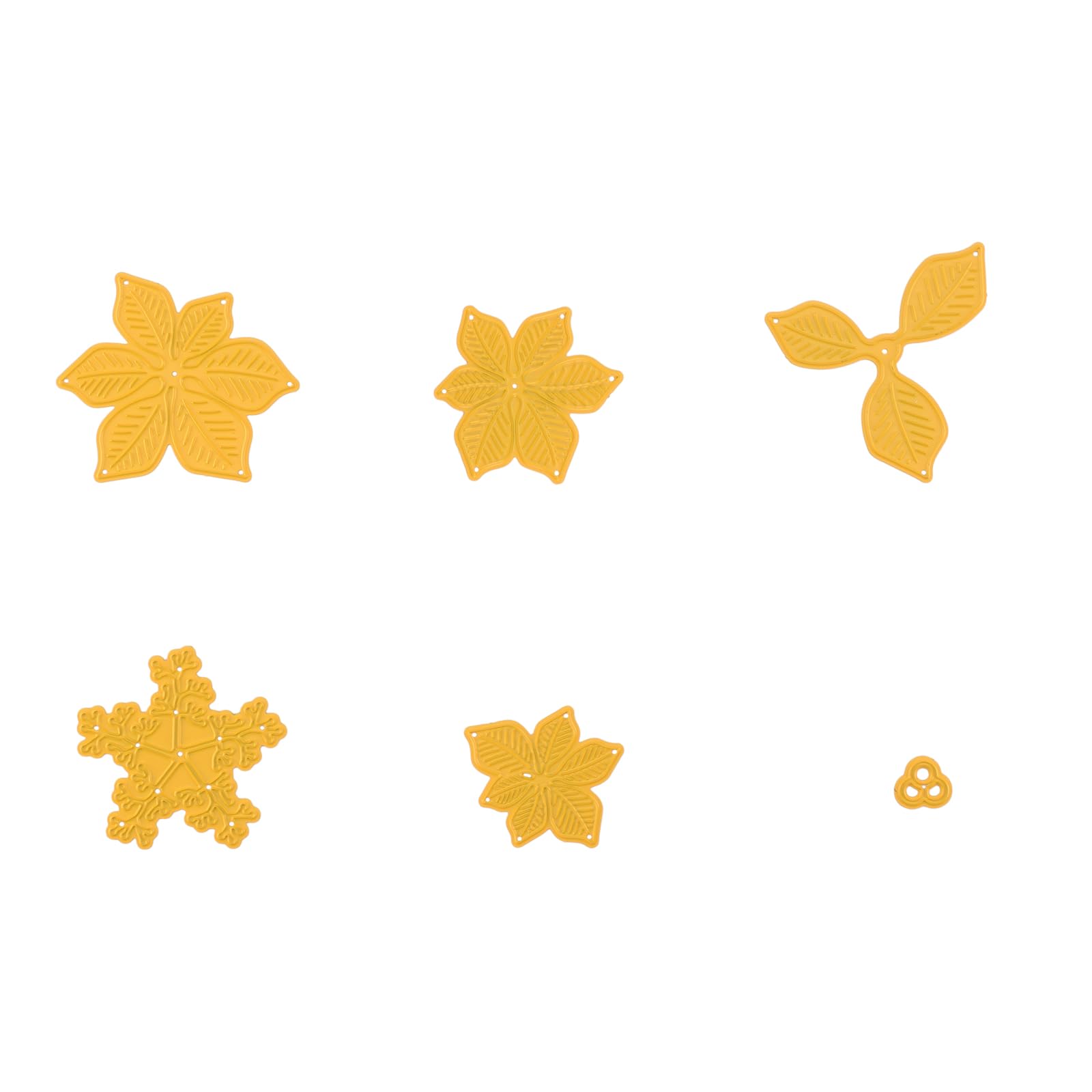 Nellie's Choice Cutting Die, Christmas Flower Poinsettia, 6 Shape Dies, 1.1 x 1.1 to5.2 x 5.7 cm, Card Making Supplies, Metal Craft Dies for Scrapbooking, DIY and Paper Crafts