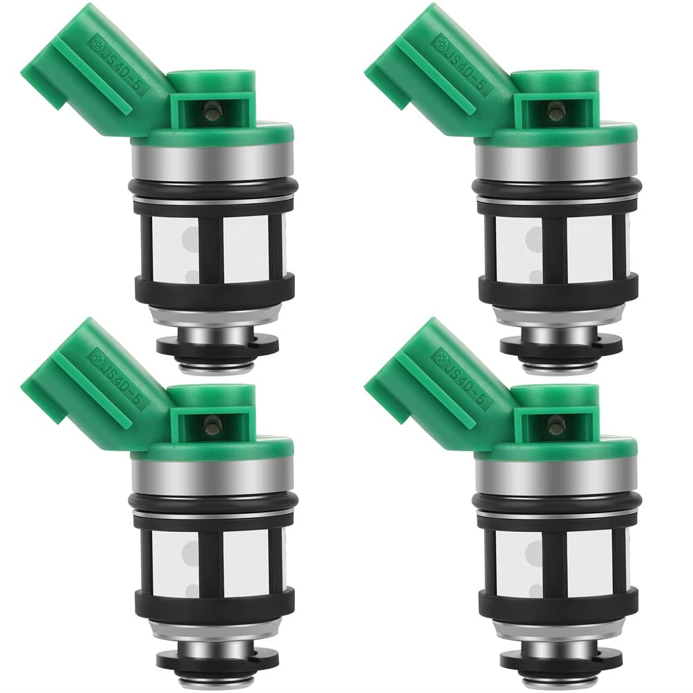 4Pcs Fuel Injectors ANGLEWIDE 842-18125 16600-1S700 Fuel Injectors Set fit for 1998-2004 for Nissan for Frontier,1996-1997 for Nissan for Pickup,2000-2004 for Nissan for Xterra, 1 Hole