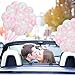 Konsait 50 Pieces 12 Inches Latex Balloons Confetti Balloons Pink and White Balloons Helium Balloons Party Supplies for Wedding Birthday Girl Baby Shower Party Decoration