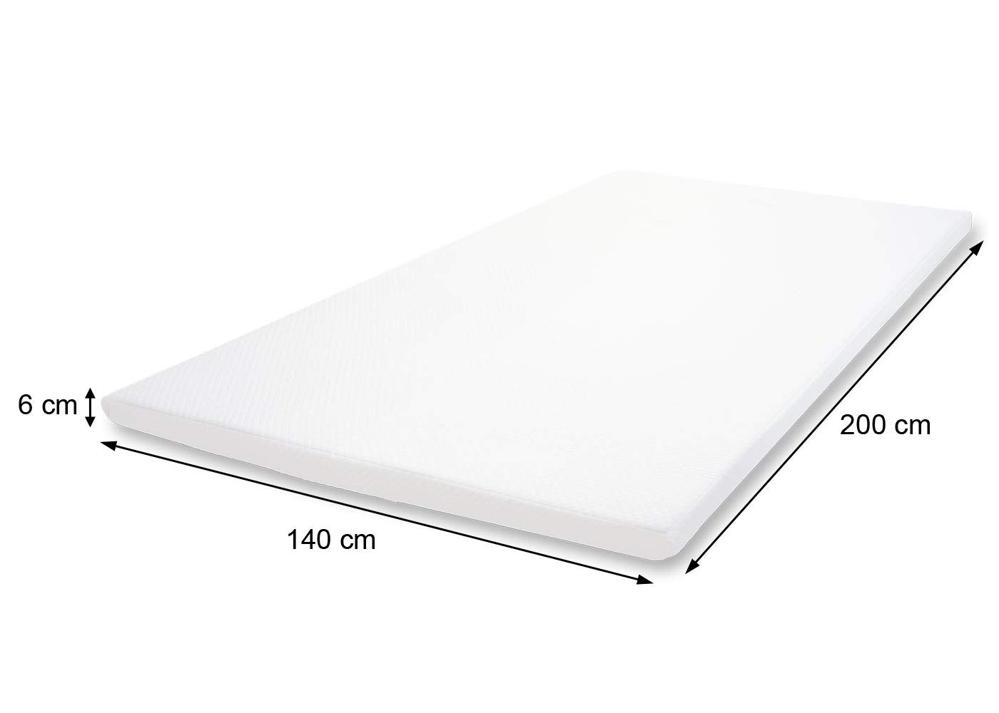 Mendler 6 cm nakładka na materac z zimnej pianki HWC-E63, nakładka na materac, ochraniacz na materac ~ 140 x 200 cm