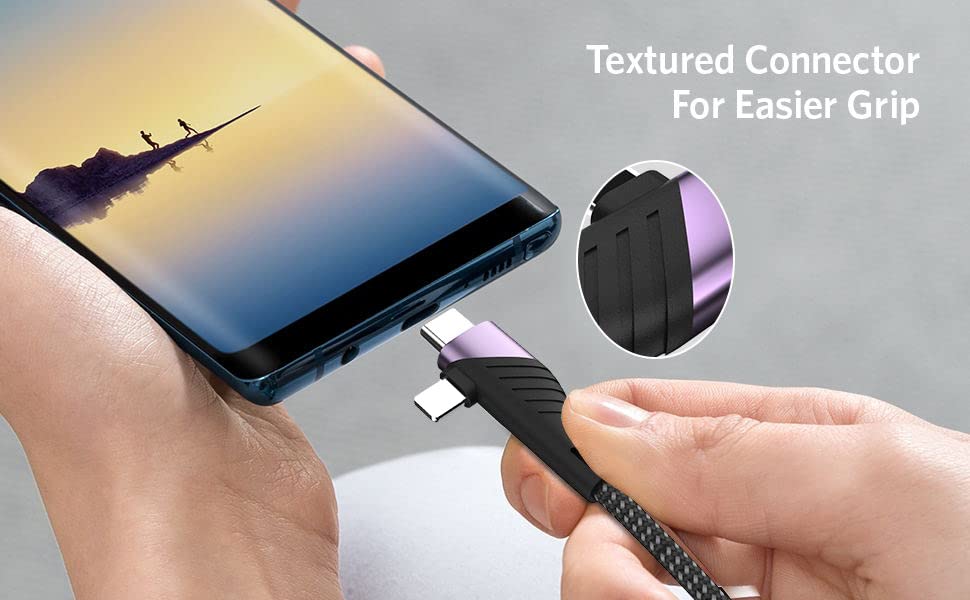 Miniatura 6 de iAXBi Cable de carga múltiple paquete de 2 4 pies  66 pies cargador rápido de 65 W USB a USB C cable a tipo C compatible con iPhone Pro