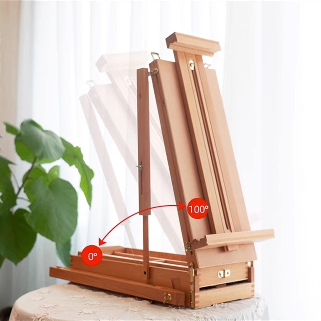 MYUYEE Outdoors Painting Case Desktop Easel Sketching Outdoor Painting Art Student Folding Portable Easel Storage