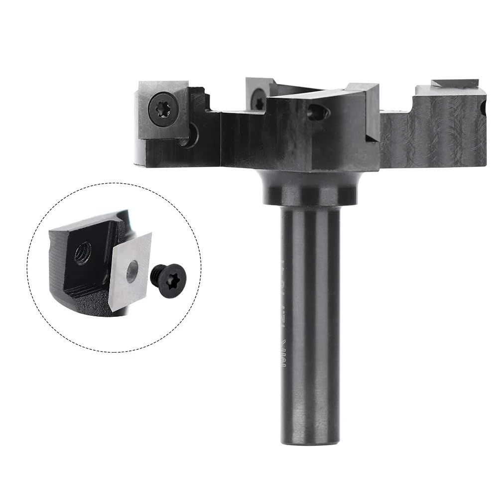 Frez do strugania drewna z trzonkiem 12,7 mm, frez do spłaszczania płyt z węglika spiekanego, frez do strugania płyt z węglika spiekanego, 2/3/4 ostrzy(76x75Lx4T)