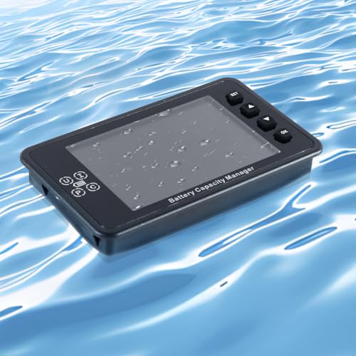Laroal VA9910 3,5-Zoll-Batteriemonitor, Batteriekapazitätsmanager, LCD-Digitalanzeige, multifunktionales Coulomb-Meter für Wohnmobile (8–120 V/0–200 A mit Umsteller)