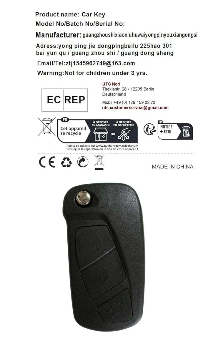 Guscio Chiave Ricambio Per Ford KA 2008-2012 - Senza Elettronica, Con Lama Vergine - Foto 7