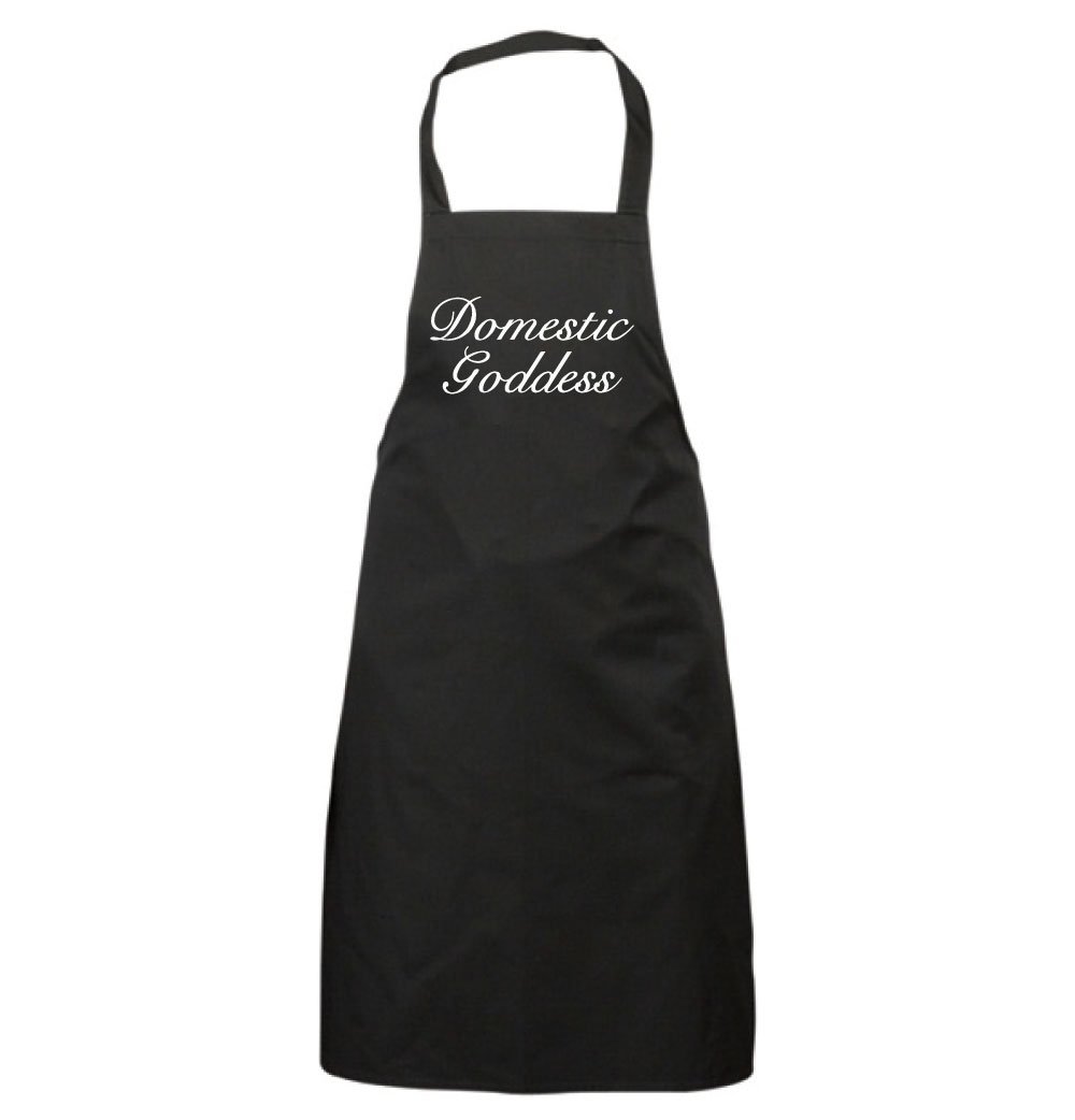 60 Second Makeover Limited Domestic Goddess Black Apron Novelty Gift Chef House Warming Kitchen Present