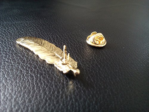 Image of NOUMANDA Plated Leaf Feather Lapel Pin Collar Brooch for Women
