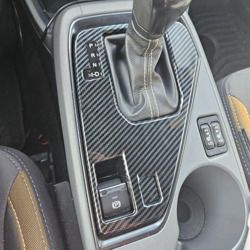 Kolya Center Console Gear Shift Panel Cover Trim Compatible with 2023 2024 2025 Subaru Crosstrek Impreza Accessories (Carbon Fiber Style)