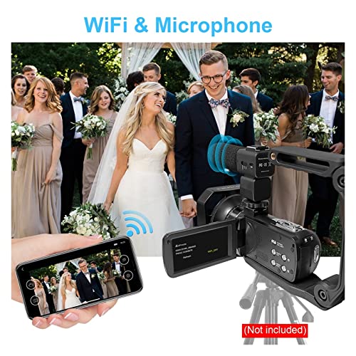 Caméscope grand angle 4K idéal comme cadeau pour débutants passionnés de vidéo - 6