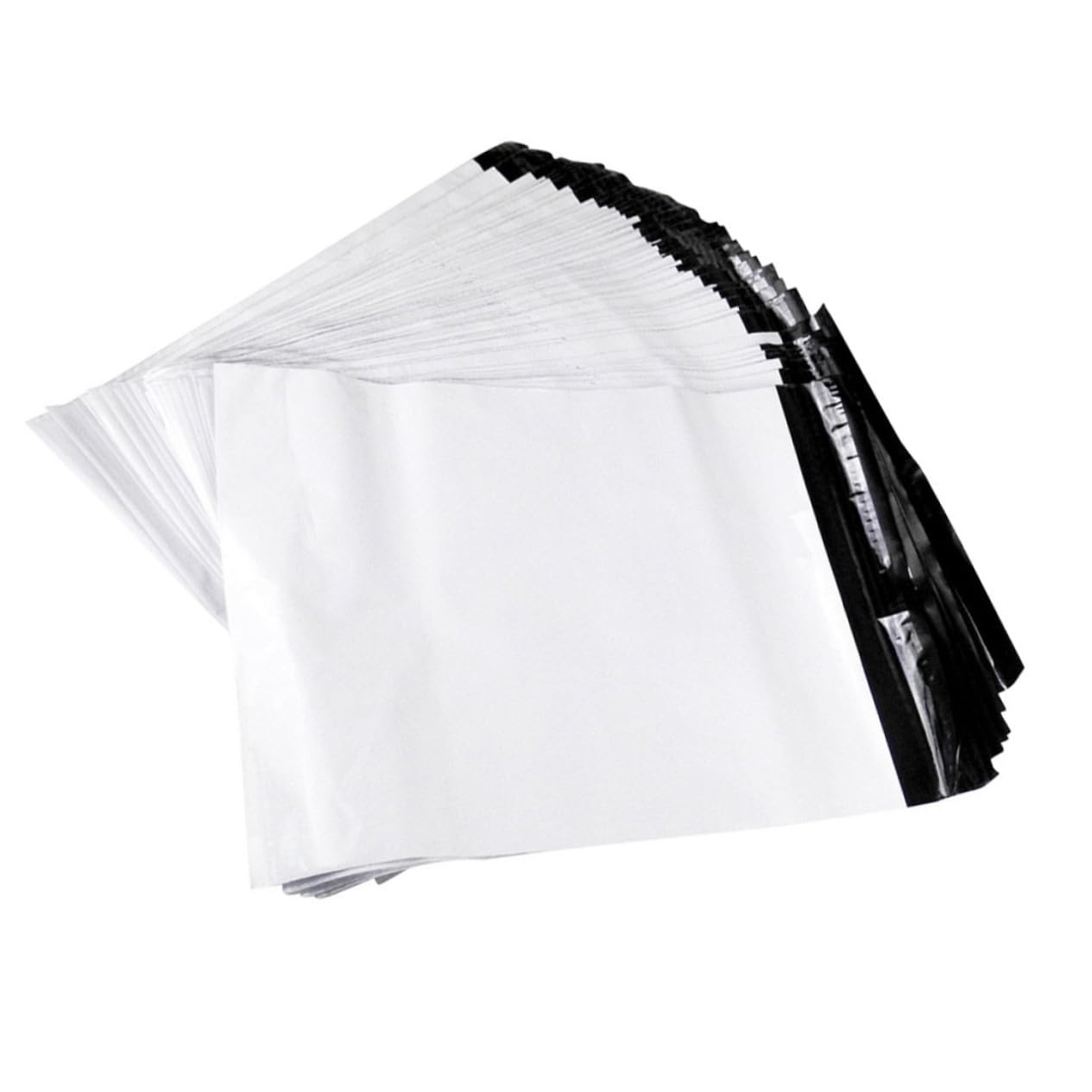 100 pièces Sacs Expédition Plastique Blancs Auto-adhésifs Imperméables Sacs de Rangement Robustes pour Colis et Envoi Rapide