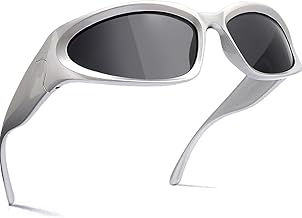 IFLASH Wrap Around Fashion Sunglasses for Men Women Trendy Swift Oval Dark Futuristic Sunglasses Shades Glasses Eyeglasses