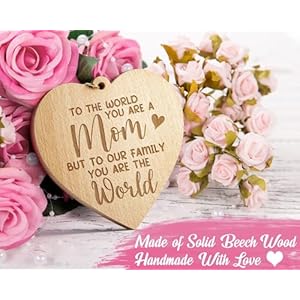 Mom Gifts Valentines Day Gifts for Mom from Daughter Son Kids, Engraved Night Light with 5x7 Mom Picture Frame Solid Wood, New Mom Gifts Mother Son Picture Frame Mother-in-Law Birthday Gifts for Mom Mom Gifts Christmas Gifts For Mom From Daughter Son Mother Picture Frame Double Sided Display 4×6 Photo with Warm Heart Pendant Mother In Law Gifts From Daughter In Law Mom Birthday Gifts Tabletop